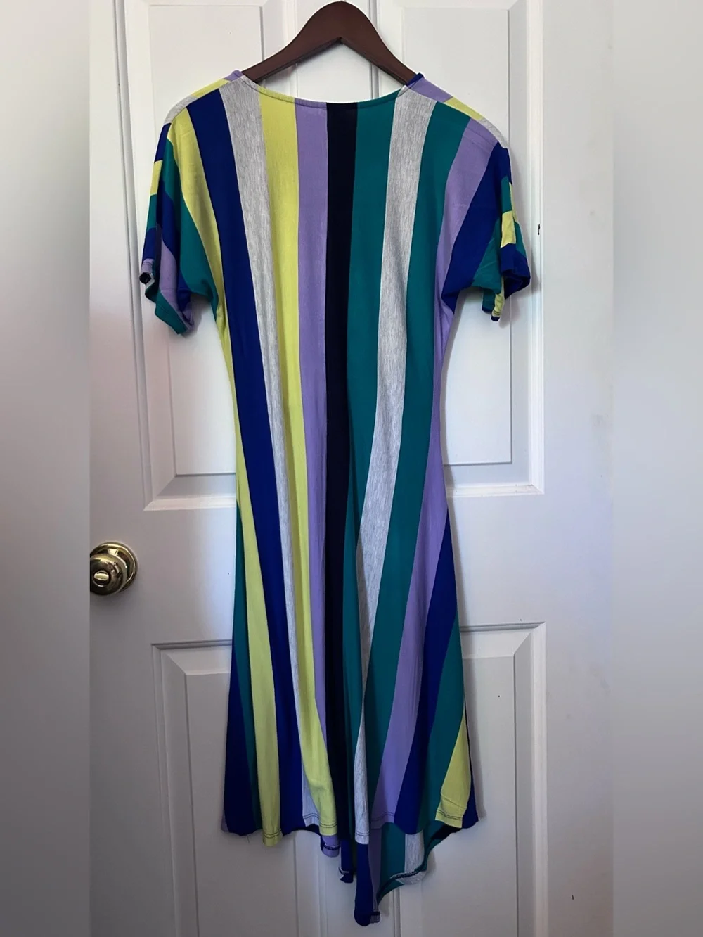 Apt. 9 Striped Twist Front Dress With Asymmetrical Hem Size Small
